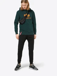 ALPHA INDUSTRIES Sweatshirt tanne/hellorange/rot/weiß