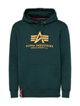 ALPHA INDUSTRIES Sweatshirt tanne/hellorange/rot/weiß
