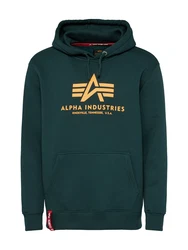 ALPHA INDUSTRIES Sweatshirt tanne/hellorange/rot/weiß