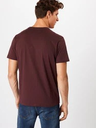 ALPHA INDUSTRIES T-Shirt weinrot/weiß