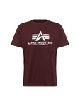 ALPHA INDUSTRIES T-Shirt weinrot/weiß