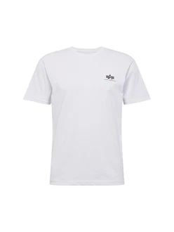 ALPHA INDUSTRIES T-Shirt schwarz/weiß
