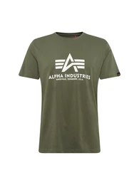 T-Shirt oliv / weiß