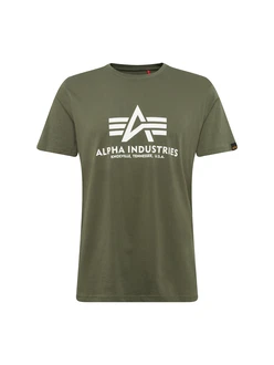 ALPHA INDUSTRIES T-Shirt oliv/wei