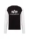 ALPHA INDUSTRIES Shirt schwarz / weiß
