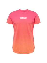 HOLLISTER Shirt SS OMBRE PRINT LOGO orange / pink