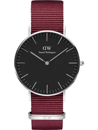 Daniel Wellington Uhr Classic 36 Roselyn DW00100274 feuerrot / schwarz / silber