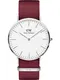 Daniel Wellington Uhr ''''Classic Roselyn'''''''' feuerrot / silber / weiß