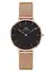 Daniel Wellington Analogni sat 'Classic Petite Melrose DW00100161'  rozo zlatna / crna