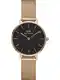 Daniel Wellington Analogové hodinky 'Classic Petite 28 Melrose DW00100217'  růžově zlatá / černá