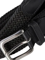JACK & JONES Gürtel 'JACSPRING' schwarz/silber