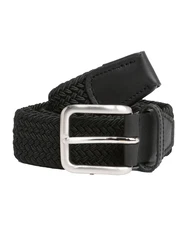 JACK & JONES Gürtel 'JACSPRING' schwarz/silber