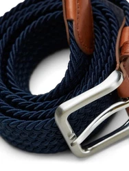 JACK & JONES Gürtel 'JACSPRING' blau/braun/silber