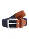 JACK & JONES Gürtel ''''SPRING WOVEN BELT'''' navy / cognac