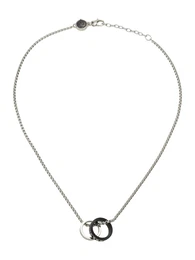 Kette ''''Double Pendant'''' schwarz / silber