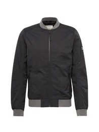 TOM TAILOR DENIM Bomberjacke graumeliert / schwarz