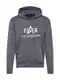 ALPHA INDUSTRIES Sweatshirt dunkelgrau / wei