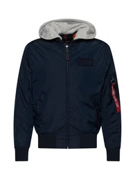 bergangsjacke 'MA-1 TT' nachtblau / graumeliert / rot / wei