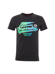Superdry Shirt blau / kiwi / schwarz