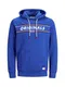JACK & JONES Hoodie blau / weiß