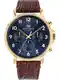 TOMMY HILFIGER Analogna ura ''''Dressed Up''''  temno modra / rjava