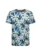 JACK & JONES Shirt ''''JORCRAZY TEE'''' blau / gelb / weiß