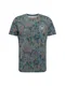 JACK & JONES Shirt ''''JORCRAZY TEE'''' dunkelgrau / dunkelgrün / rot