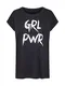 Merchcode Tričko 'Grl Pwr'  černá / bílá