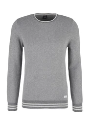 S.Oliver RED LABEL Pullover graumeliert / weiß