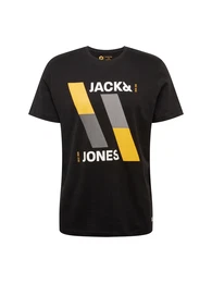 JACK & JONES Shirt JCOBOOSTER TEE SS CREW NECK MARCH 19 gelb / schwarz / weiß