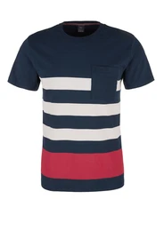 S.Oliver RED LABEL T-Shirt dunkelblau / rot / weiß
