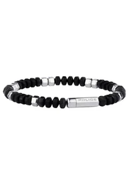 POLICE Armband ''''Bryce, Pj26357bss.01-l'''' schwarz / silber