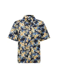 Urban Classics Hemd kobaltblau / rauchblau / goldgelb / beige / dunkelrot