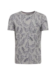T-Shirt dunkelblau / graumeliert