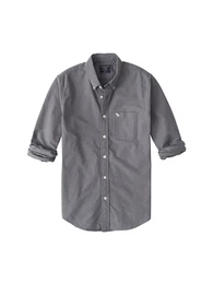 Hemd ''''POP MOOSE OXFORD'''' hellgrau