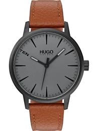 Uhr karamell / grau / silbergrau