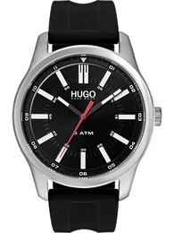Uhr schwarz / silber / weiß