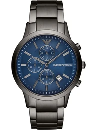 Herrenuhr royalblau / silbergrau
