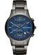 Emporio Armani Herrenuhr royalblau / silbergrau