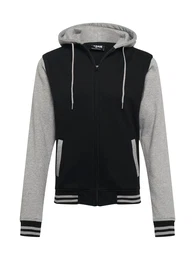 Sweatjacke schwarz / graumeliert