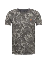 DENIM T-Shirt grau / khaki