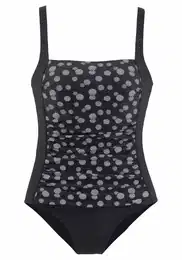 Stahovací plavky černá / barva bílé vlny