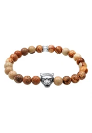 Armband ''''Tiger'''' braun / hellbraun / silber