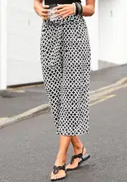 Kalhoty černá / bílá