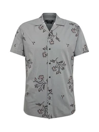 Hemd beige / grau / schwarz