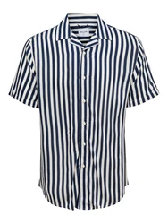 Only & Sons Hemd 'Wayne' dunkelblau/weiß