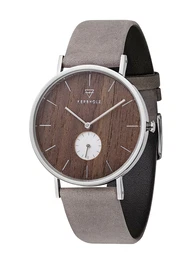 Kerbholz Armbanduhr ''''Fritz'''' braun / grau