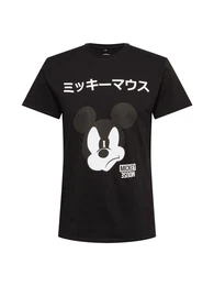 T-Shirt ''''Mickey Japanese'''' basaltgrau / schwarz / weiß