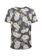 JACK & JONES Shirt ''''JORVOLE TEE SS CREW NECK'''' dunkelblau / gelb