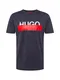 HUGO Shirt ''''Dolive'''' dunkelblau / rot / weiß